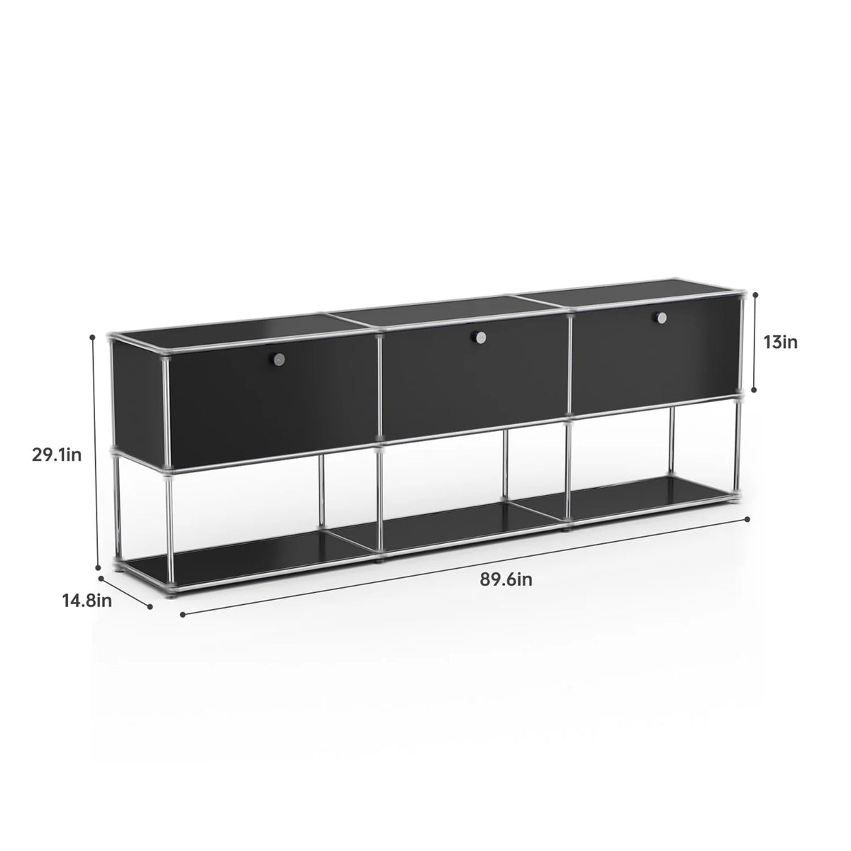 Modern Storage Cabinet Stainless Steel TV Stand Home Office Furniture