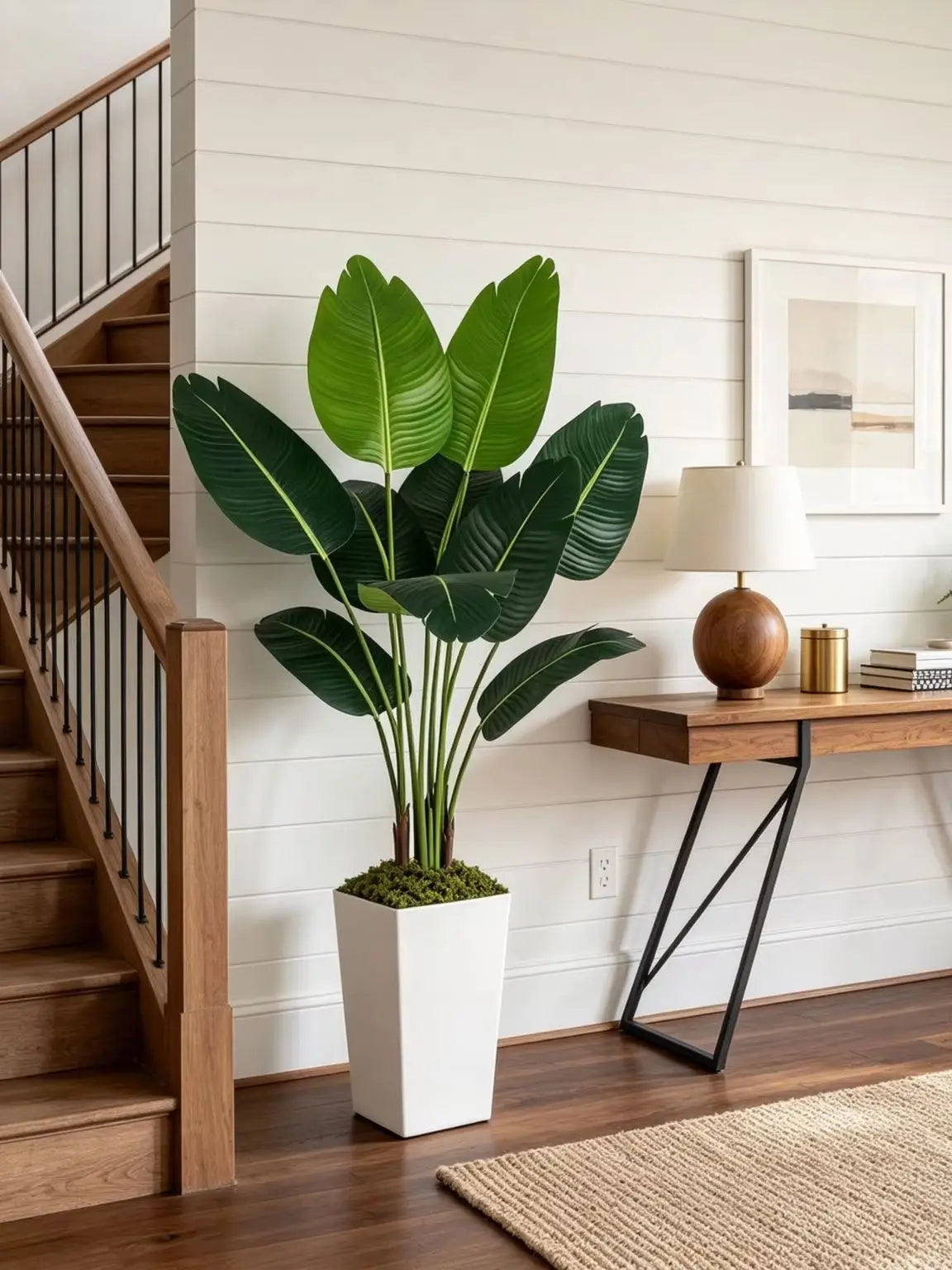 Olitree Faux Bird Of Paradise Potted Tree For Indoor Home Decor