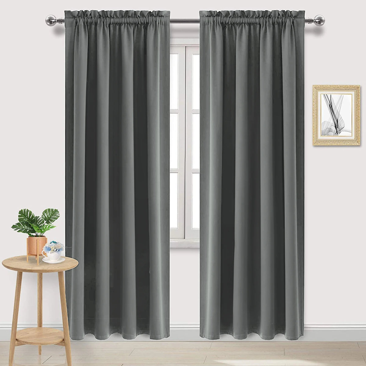 Thermal Insulated Grommet Blackout Curtain Panels For Home