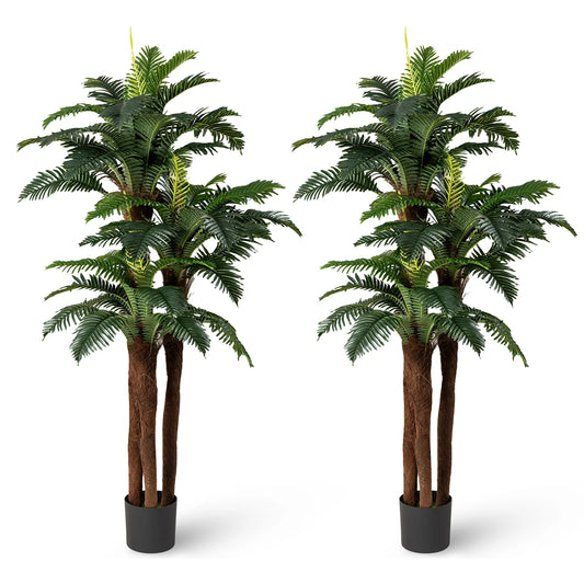 Lifezeal Artificial Palm Tree With Real Bark Texture