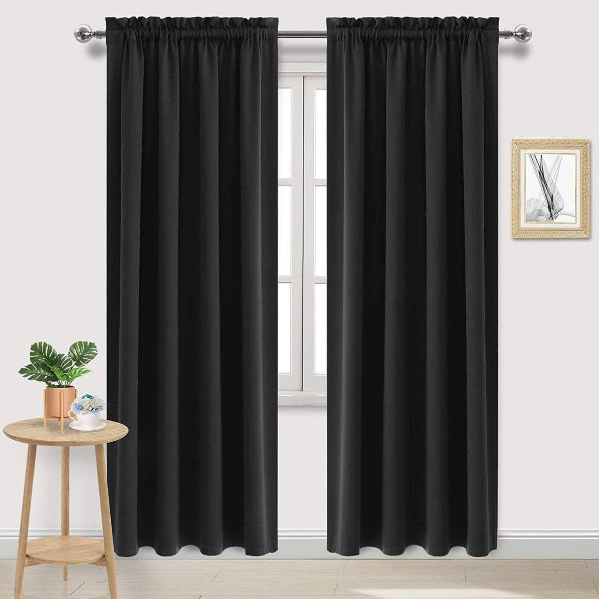 Thermal Insulated Grommet Blackout Curtain Panels For Home