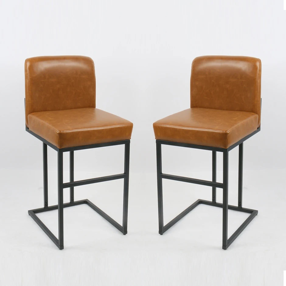 HiMISS Back Bar Stools Kitchen Island Dining Room Cafe Set