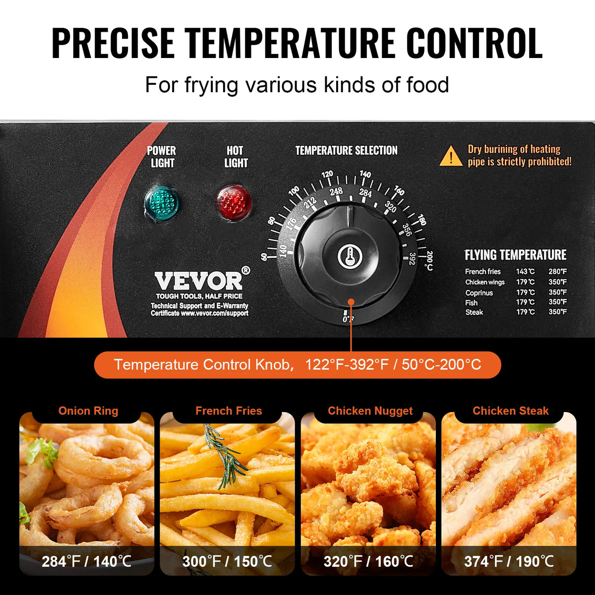 SucceBuy Commercial Electric Deep Fryer With Dual Removable Tanks