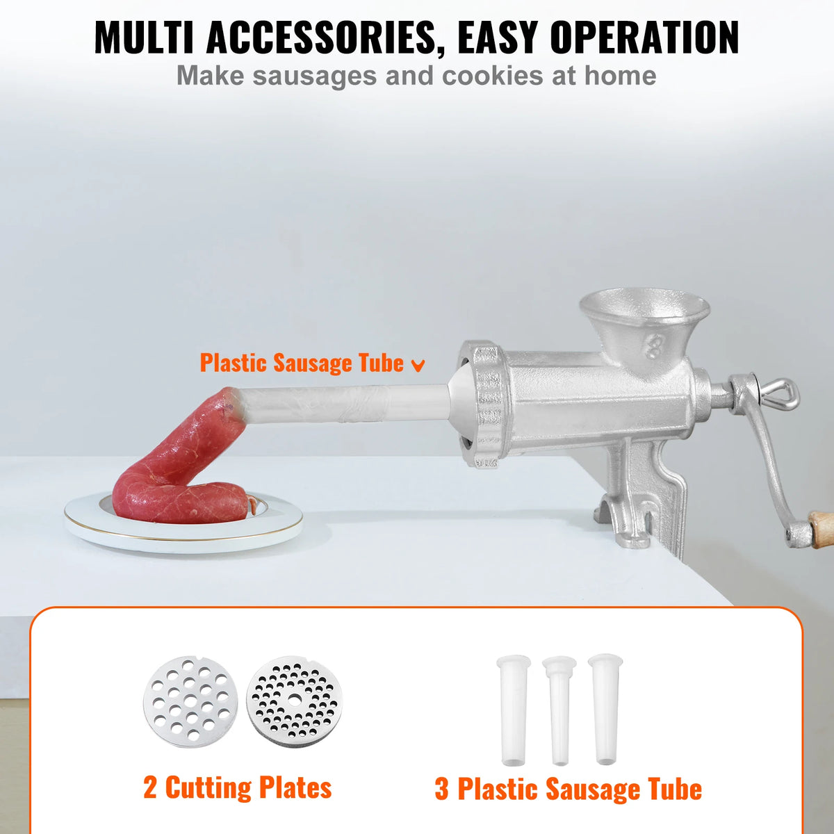 SucceBuy Manual Heavy Duty Cast Iron Meat Grinder Table Clamp