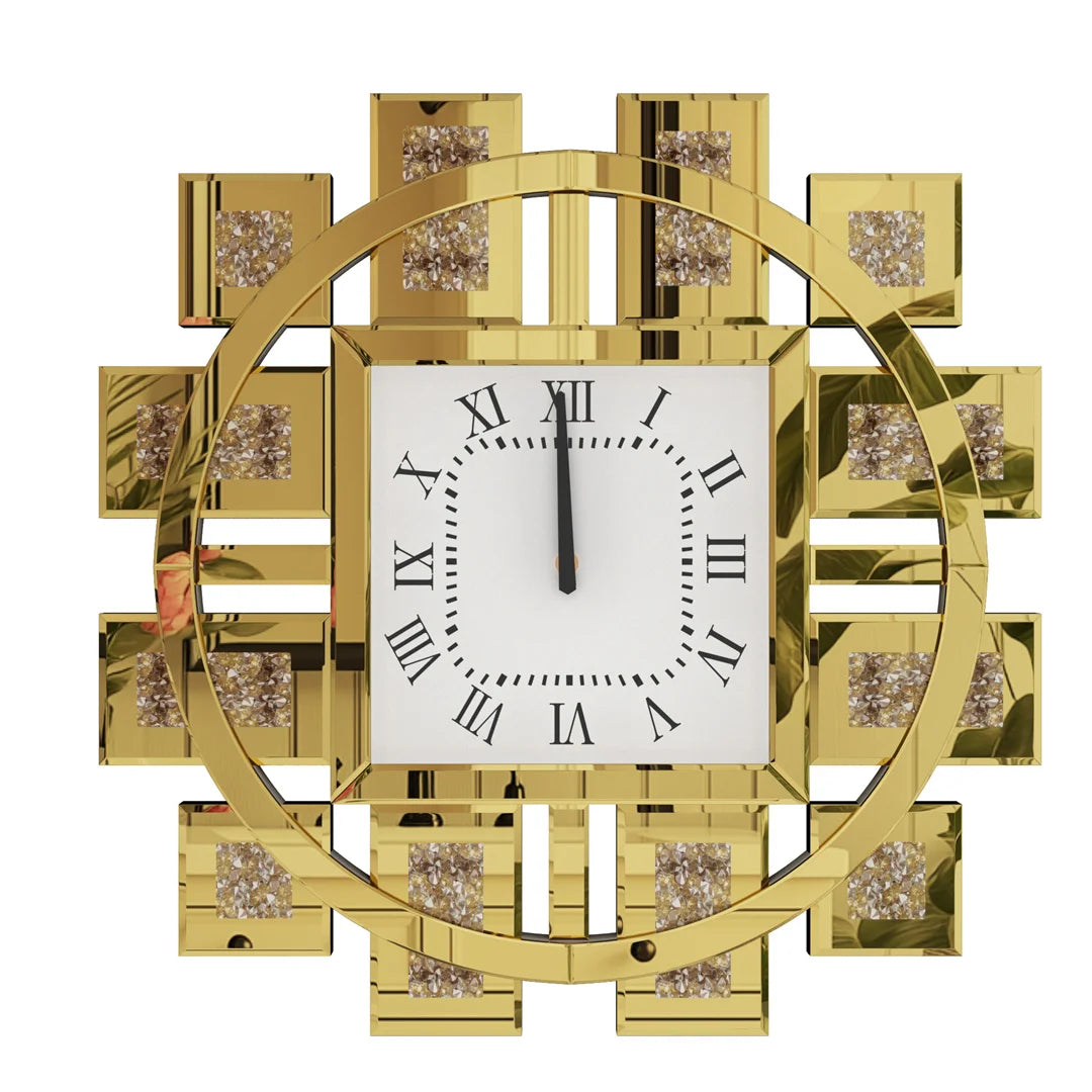 Decorative Resin Wall Clock With Needle Loudspeaker Living Room Design
