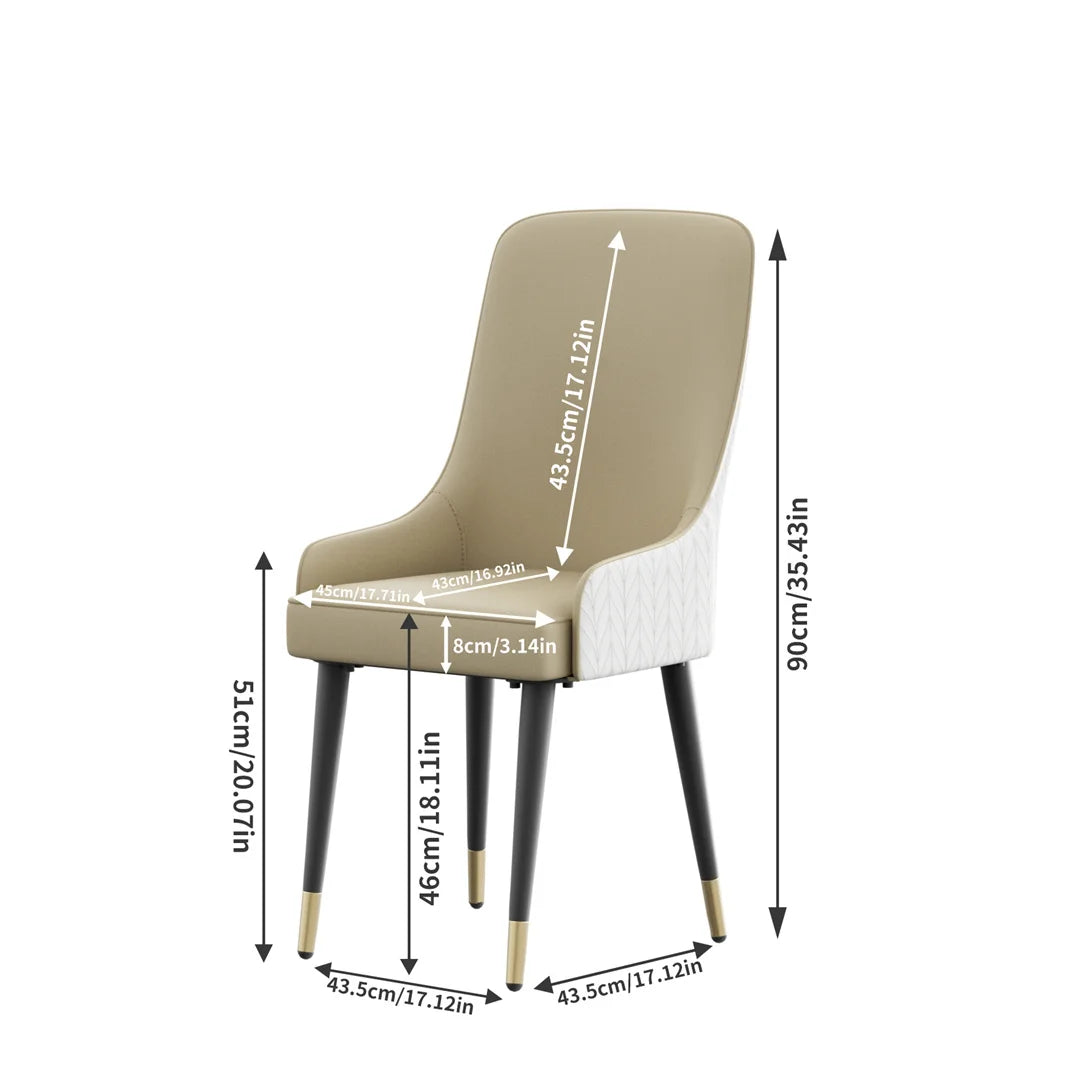 Luvodi Modern Upholstered Dining Chair Set With Lion Knocker