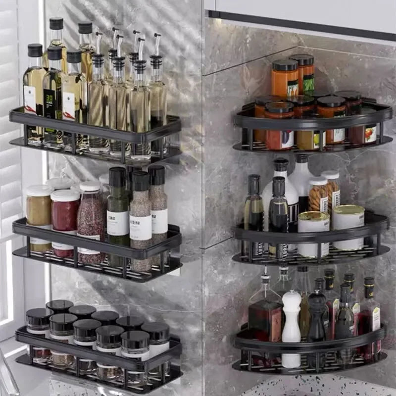 Bathroom No Drill Wall Mount Corner Storage Shelf For Shower