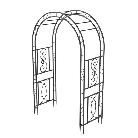 Heavy Duty Metal Garden Arbor Plant Arch Trellis Frame