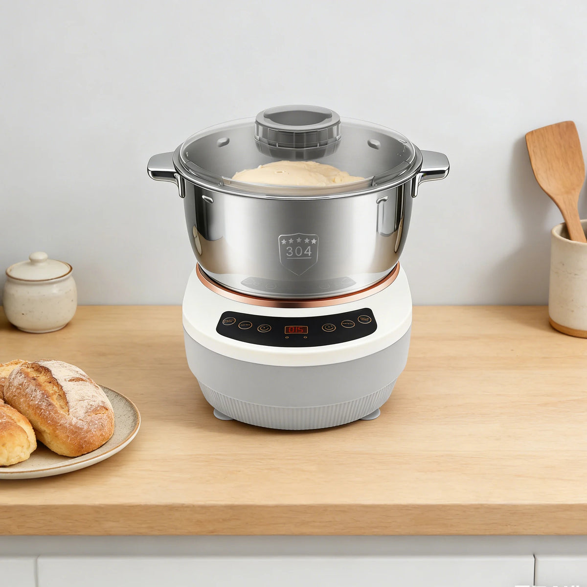 Electric Dough Kneading Mixer With Fermentation Function for Home Kitchens