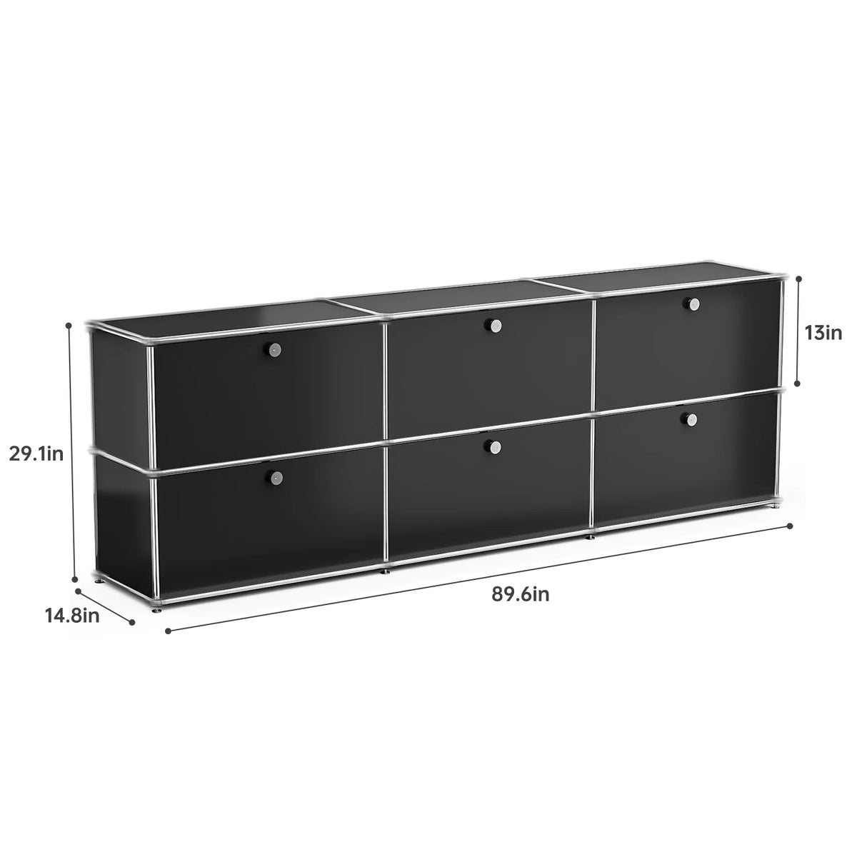 Modern Storage Cabinet Stainless Steel TV Stand Home Office Furniture