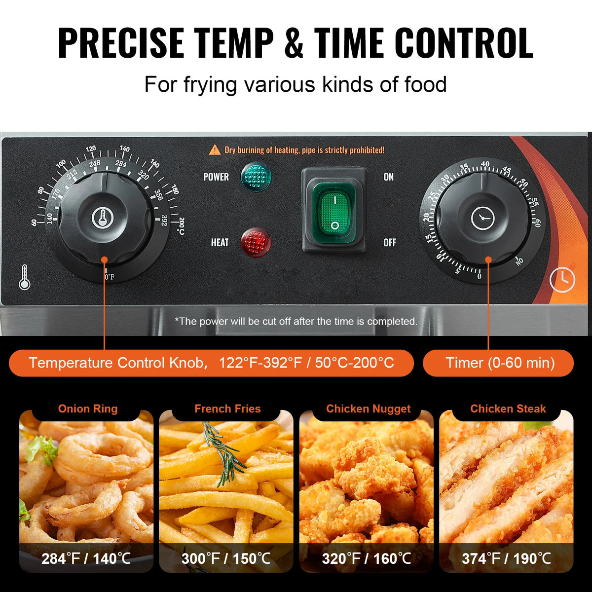 SucceBuy Commercial Electric Deep Fryer With Dual Removable Tanks