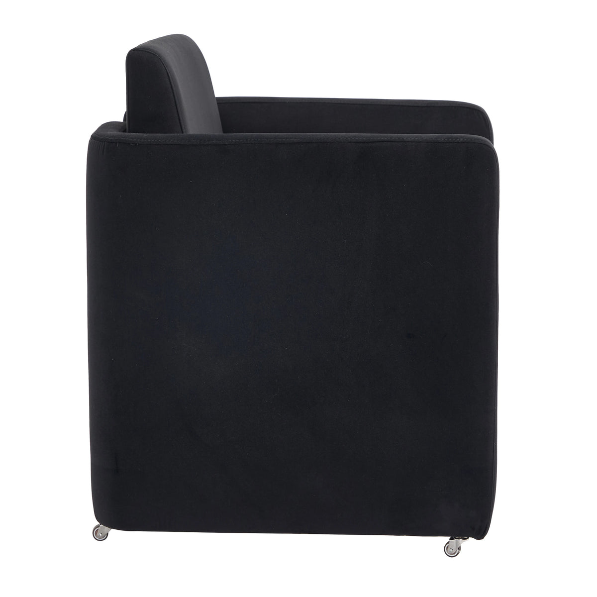 Modern Velvet Upholstered Barrel Chair For Living Room