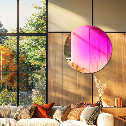 Wisfor Modern Round Wall Mirror Glass Decor For Home