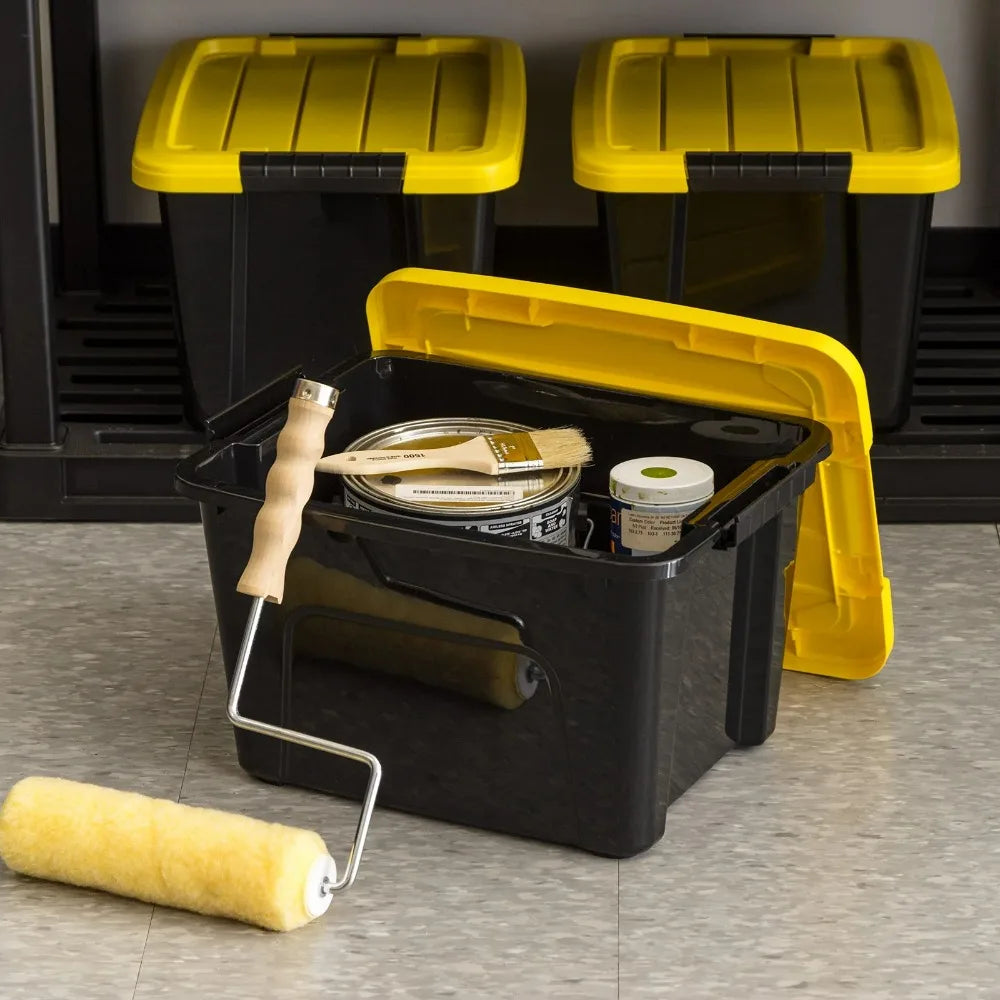 IRIS Durable Plastic Stackable Storage Bins With Lids
