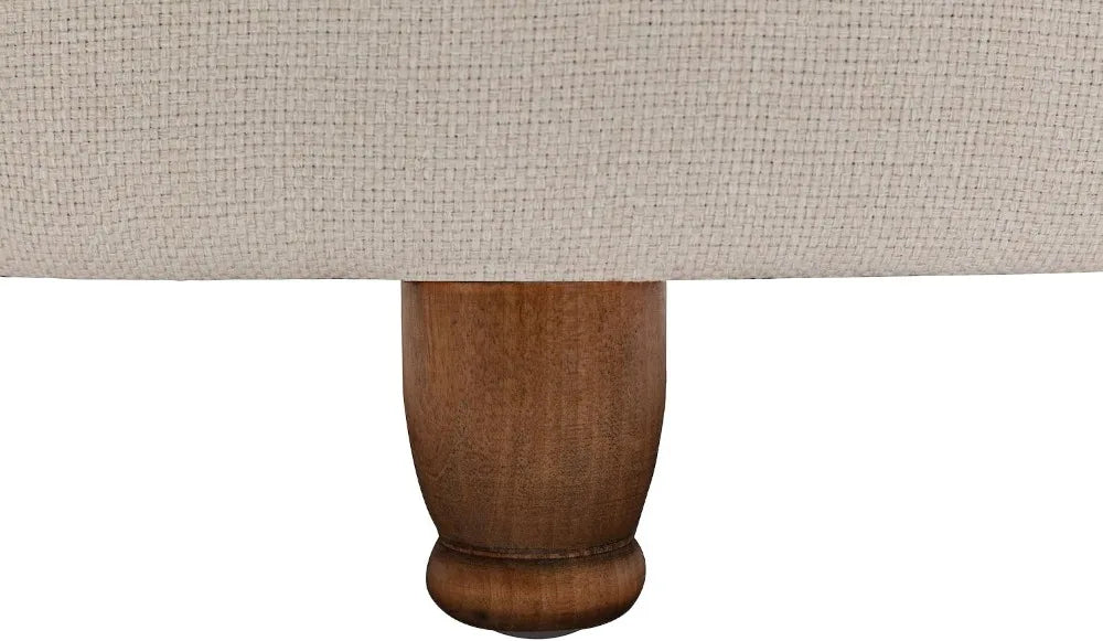 Storage Ottoman Footstool Metal Frame Cushioned With Lid Round