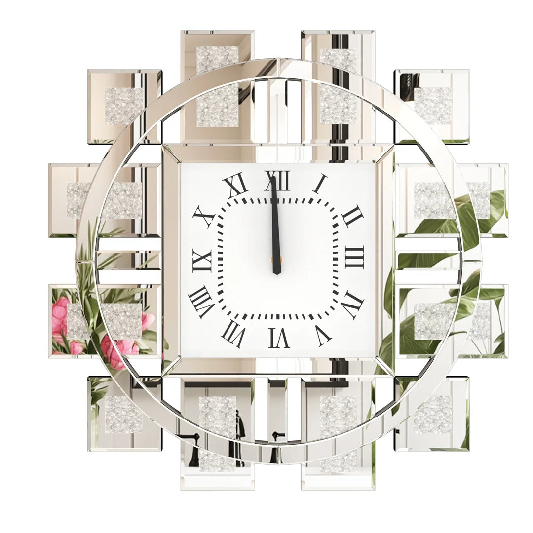 Decorative Resin Wall Clock With Needle Loudspeaker Living Room Design