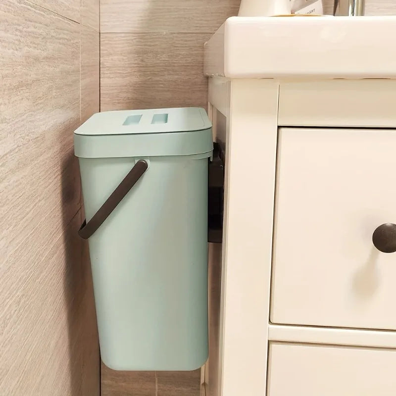 Compact Quiet Trash Can For Kitchen And Office Desktop Storage