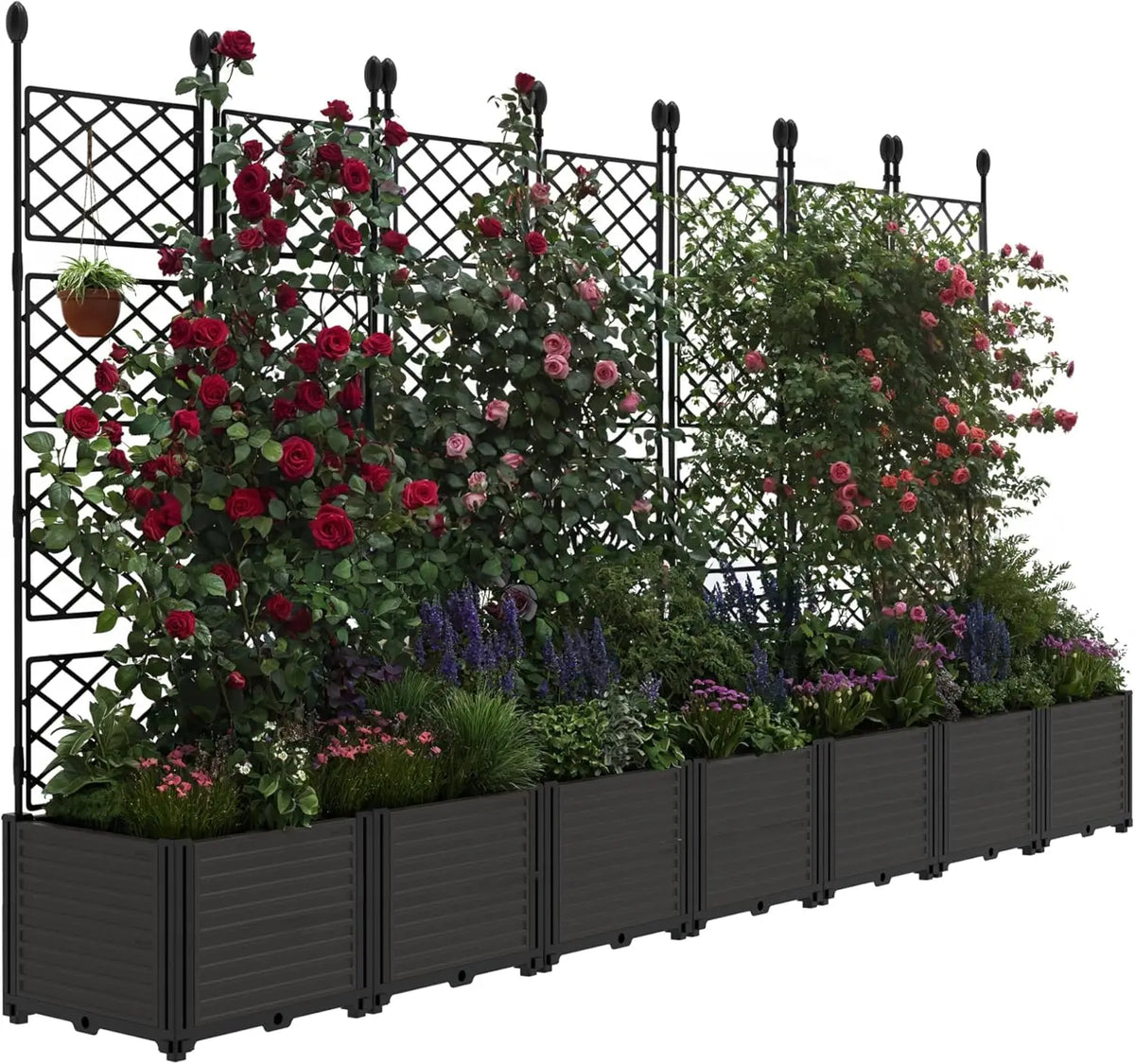 Twister CK Outdoor Garden Planter Box With Trellis Rack