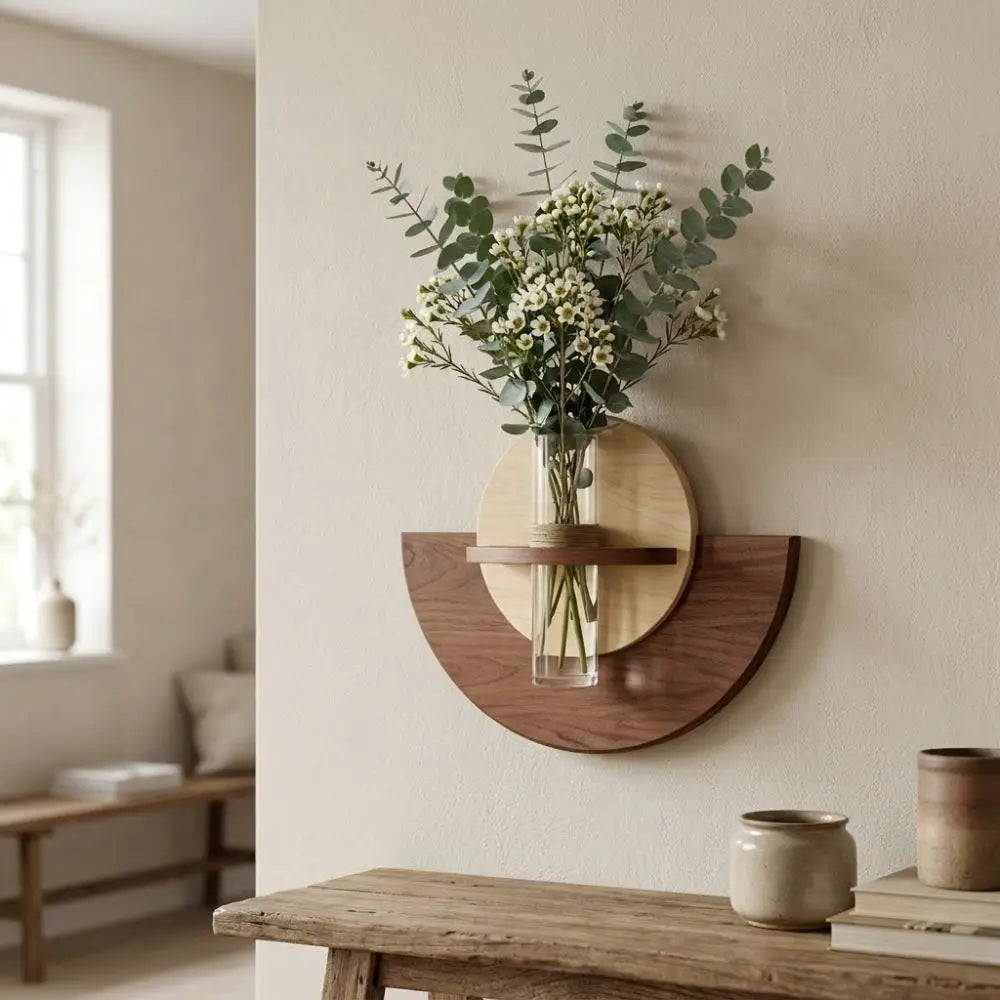 Wall Mount Plant Shelf For Indoor Home Office Display