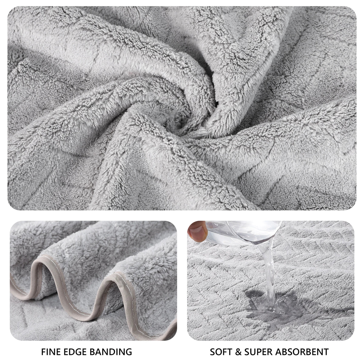 Luxury Microfiber Towel Set Quick Dry Absorbent Bathroom Essentials