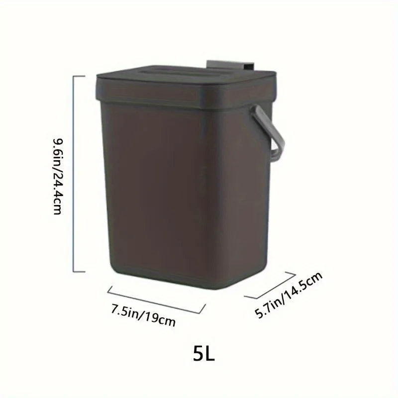 Compact Quiet Trash Can For Kitchen And Office Desktop Storage