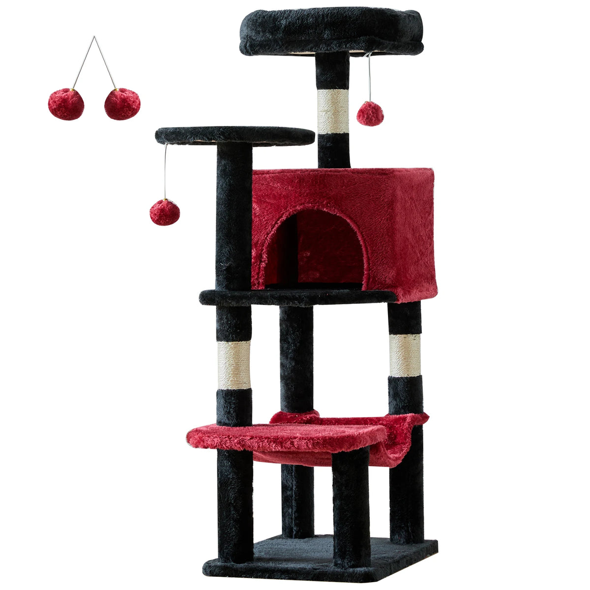 JHK Tall Cat Tree Featuring Sisal Scratching Posts And Perches
