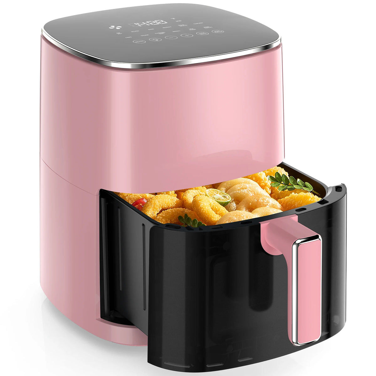 Electric Air Fryer With Viewing Window And Automatic Cooking Settings