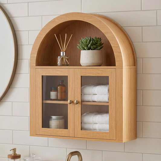 Triple Tier Wall Mounted Storage Cabinet With Adjustable Shelves