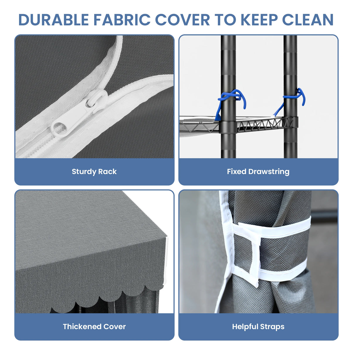 Heavy Duty Freestanding Clothes Rack And Storage Closet Organizer
