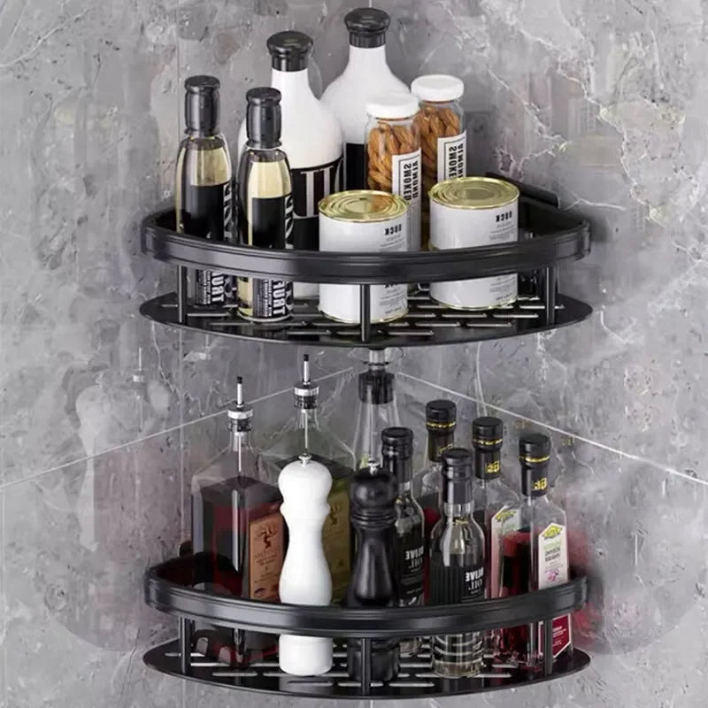 Bathroom No Drill Wall Mount Corner Storage Shelf For Shower