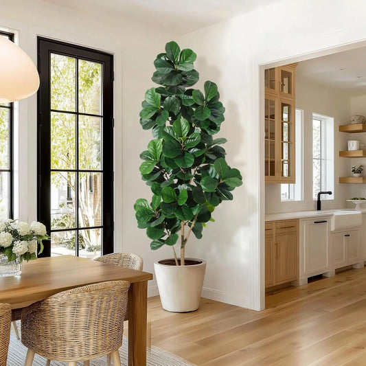 HiMISS Artificial Fiddle Leaf Fig Tree For Indoor Home Decor