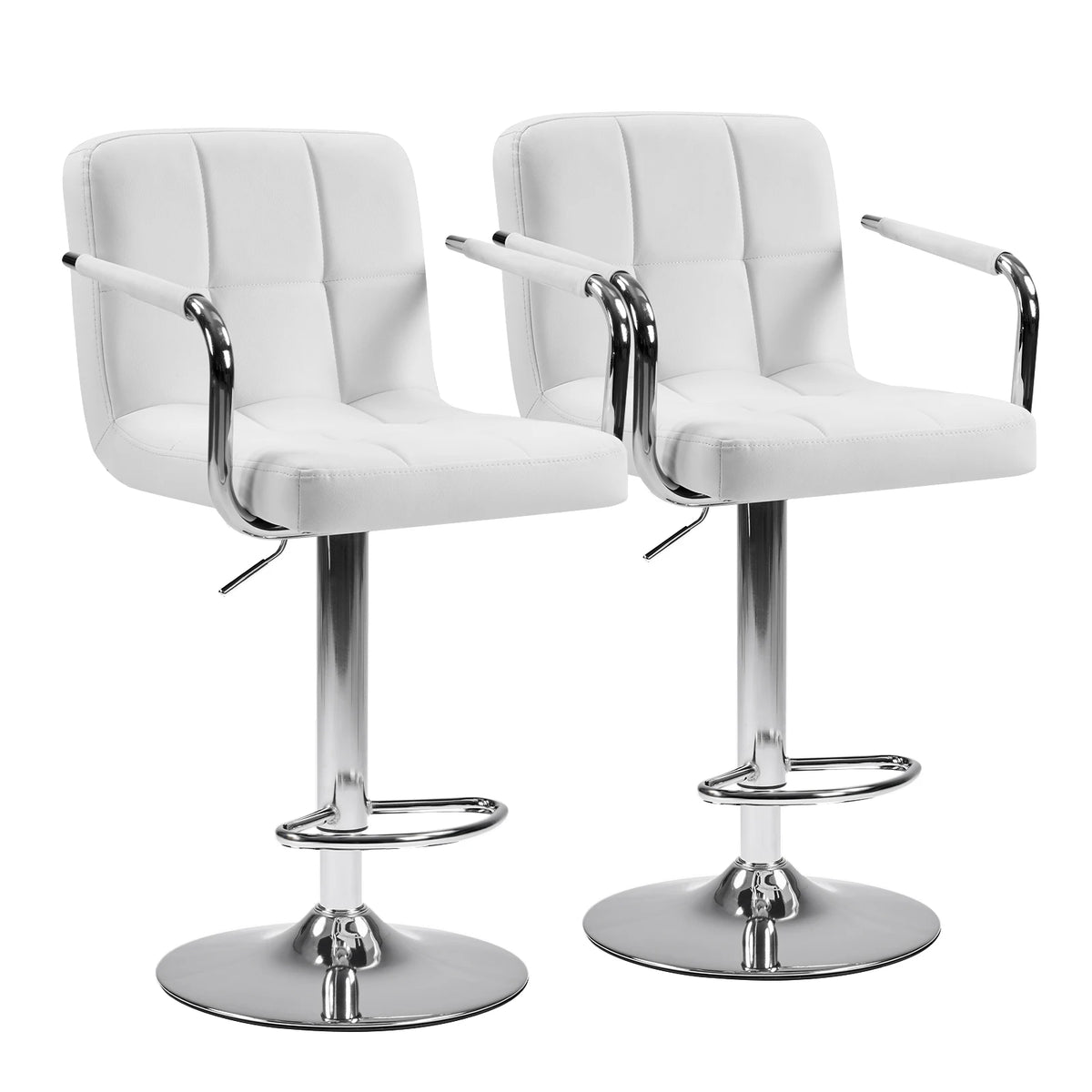 JHK Ergonomic PU Leather Swivel Office Chair Padded Armrests