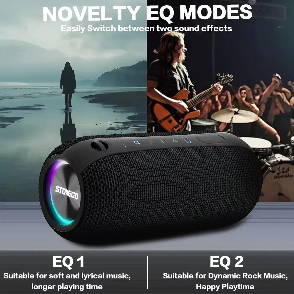 Stonego Portable Bluetooth Speakers With Tws And Rich Bass
