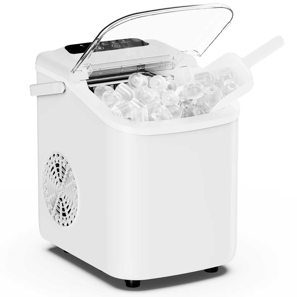 Portable Countertop Ice Maker With Scoop Basket And Handle