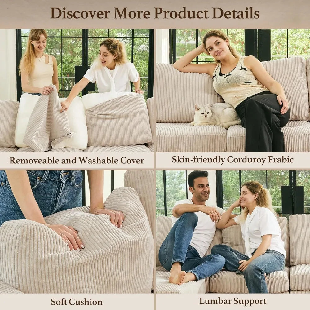 Xiaolang Modular Sectional Sofa With Deep Storage And Memory Foam