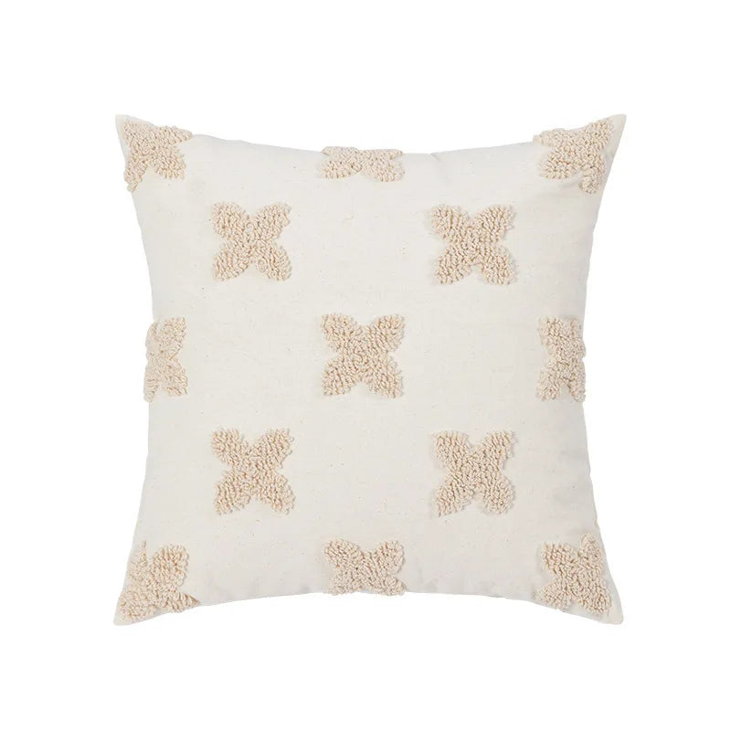 Light Luxury Floral Embroidered Pillow Case and Cushion Cover