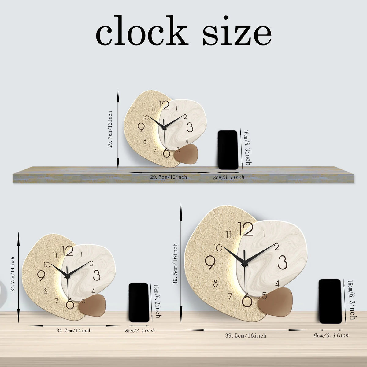Choice Silent Quartz Wall Clock For Bedroom And Living Room
