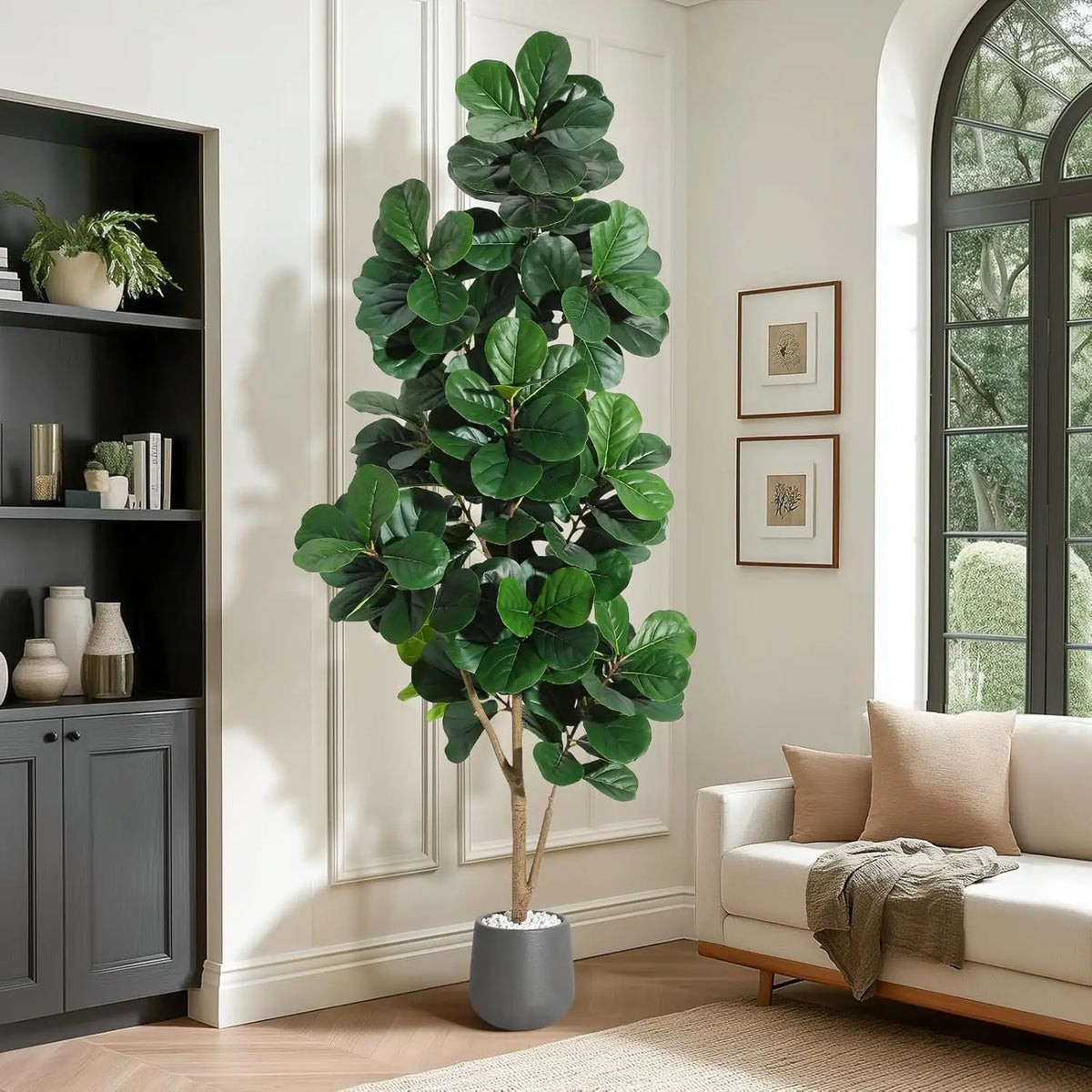 HiMISS Artificial Fiddle Leaf Fig Tree For Indoor Home Decor