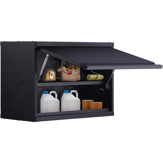 Steel Wall Mounted Storage Cabinet With Adjustable Garage Shelves