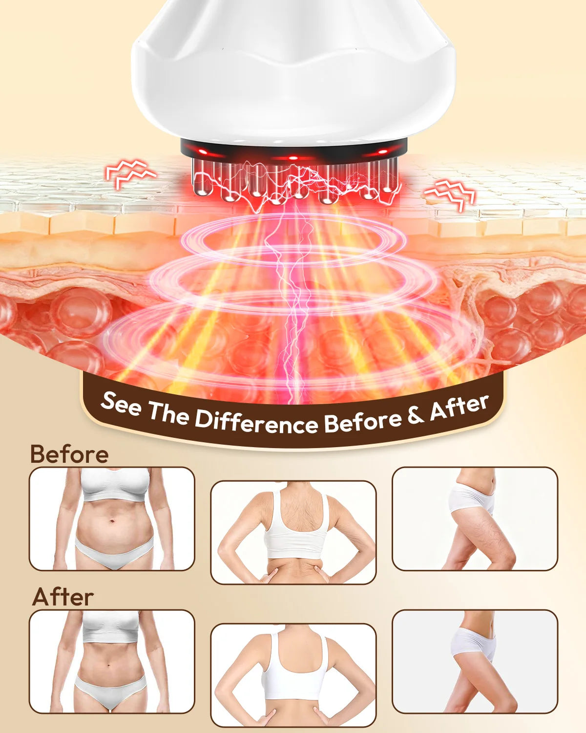 Lymphatic Drainage Massager With Heat Vibration Body Sculptor