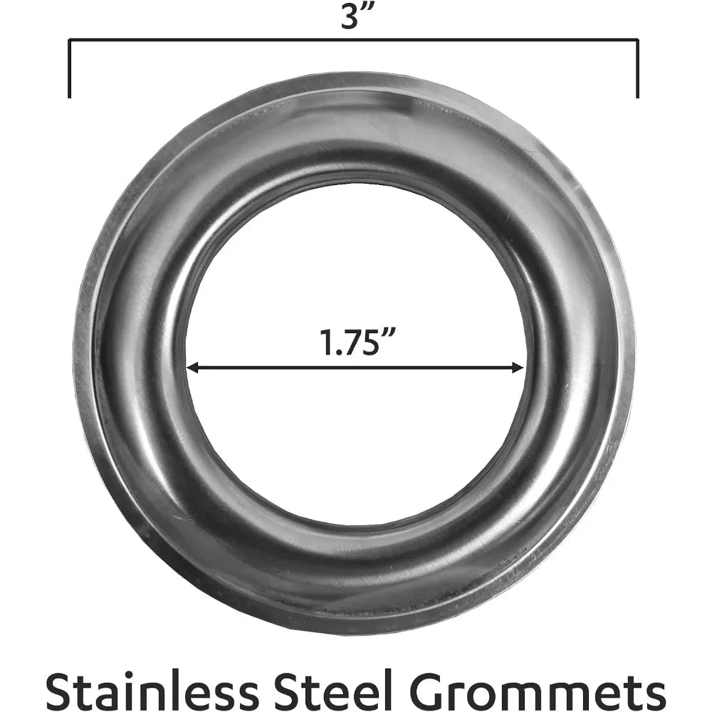 Water Resistant Grommet Top Striped Window Curtain