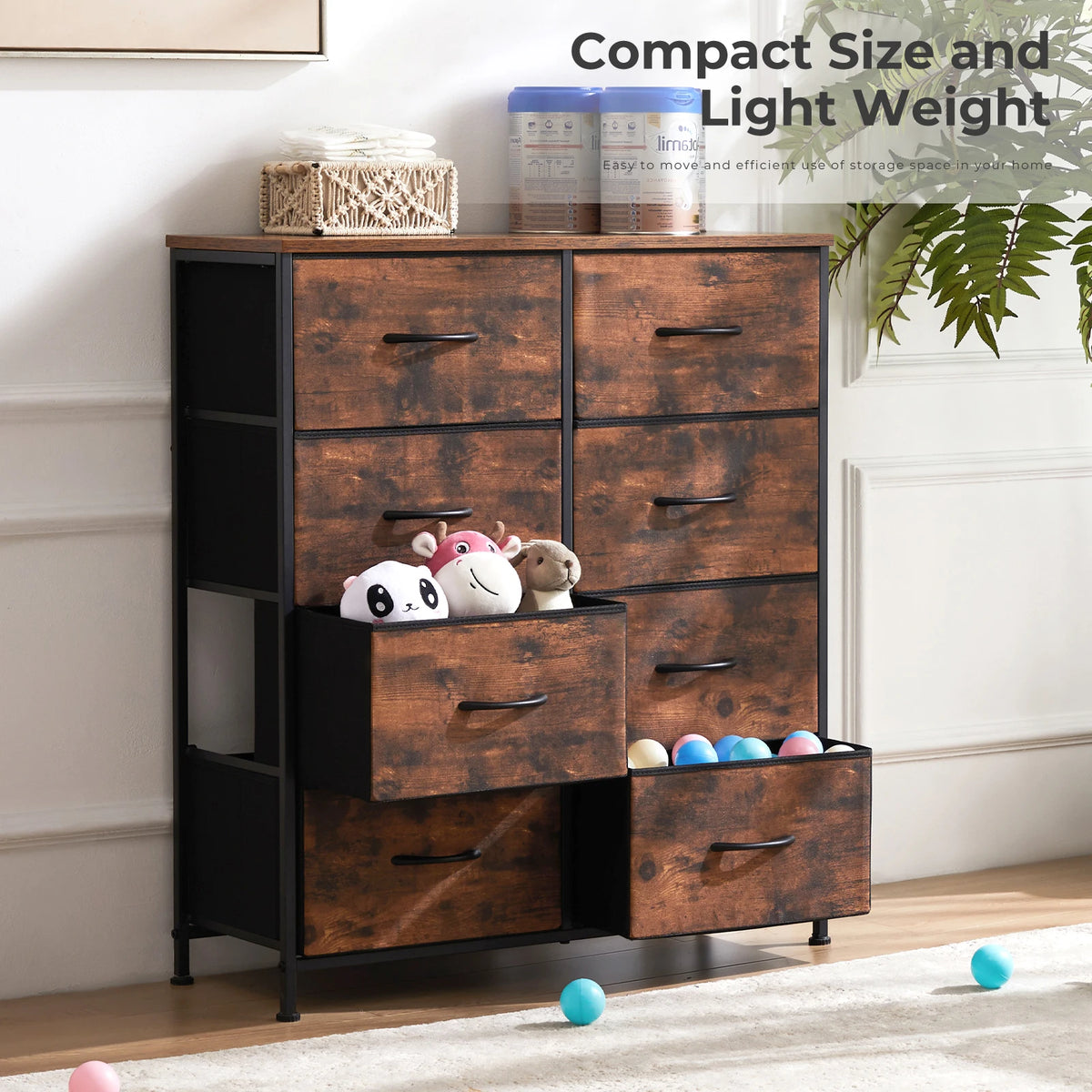 MCQ 8 Drawer Metal Storage Cabinet For Living Room And Bedroom