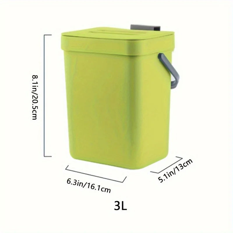 Compact Quiet Trash Can For Kitchen And Office Desktop Storage