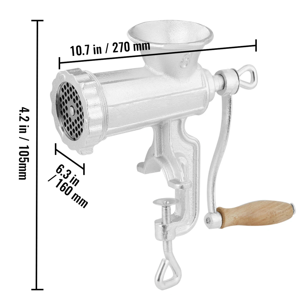 SucceBuy Manual Heavy Duty Cast Iron Meat Grinder Table Clamp