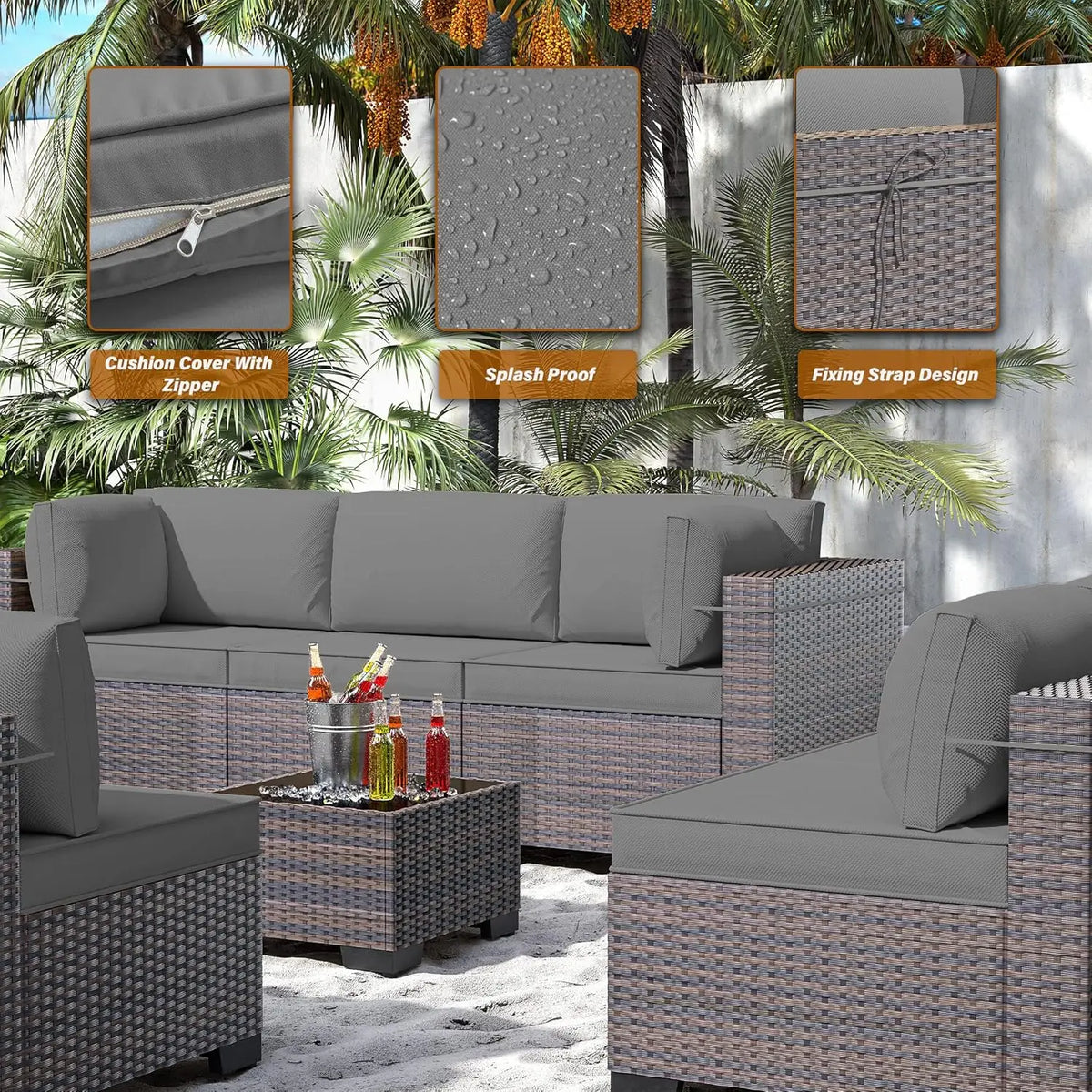 Xiaolang All Weather PE Rattan Outdoor Patio Furniture Set