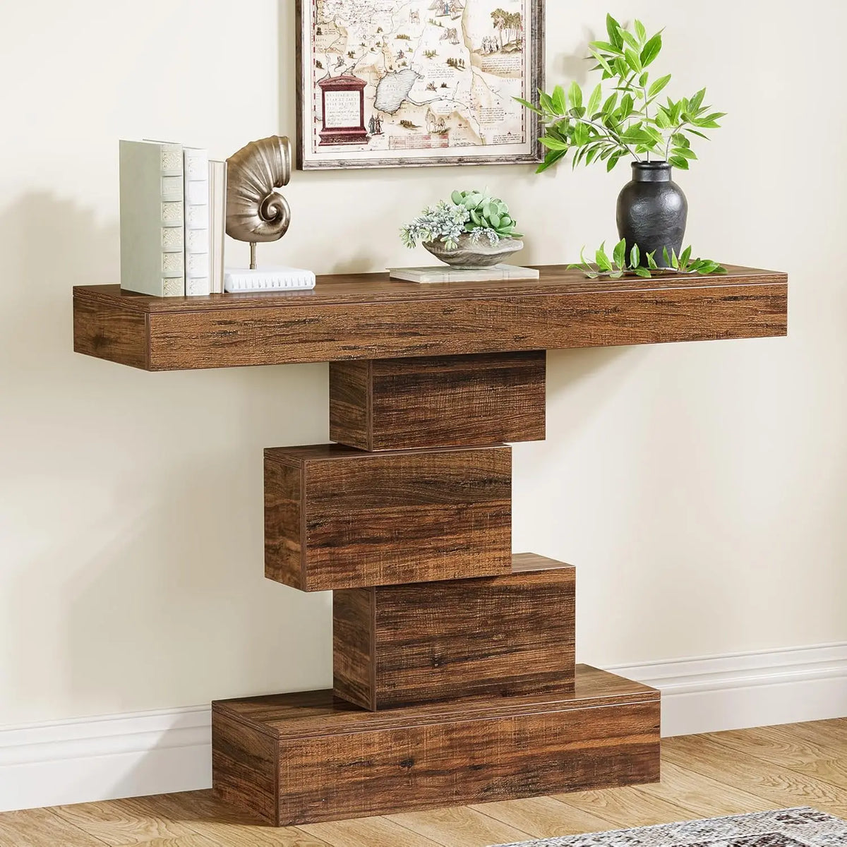 Tribesigns Farmhouse Console Table For Living Room Home Decor