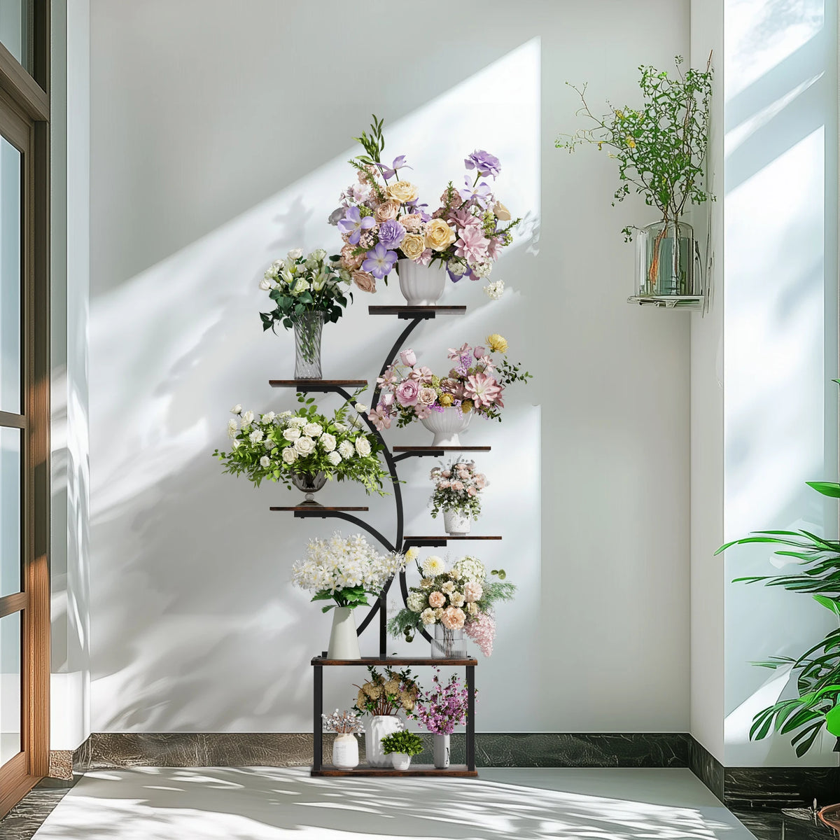 Wisfor 7 Tier Metal Tree Indoor Plant Stand Organizer