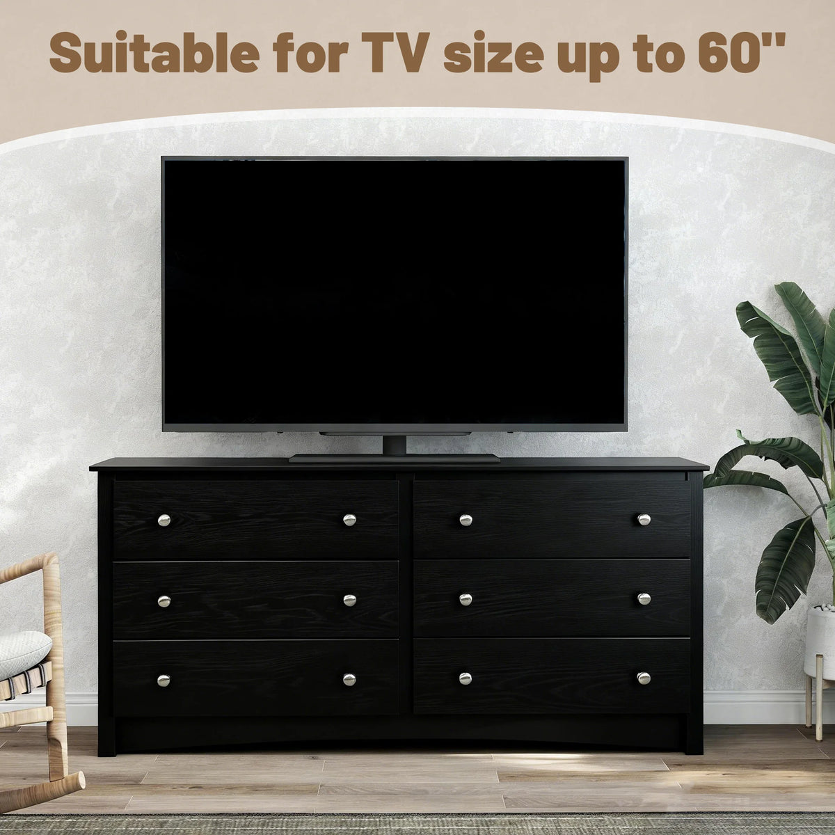 JHK Modern Wood Chest of Drawers Cabinet for Living Room