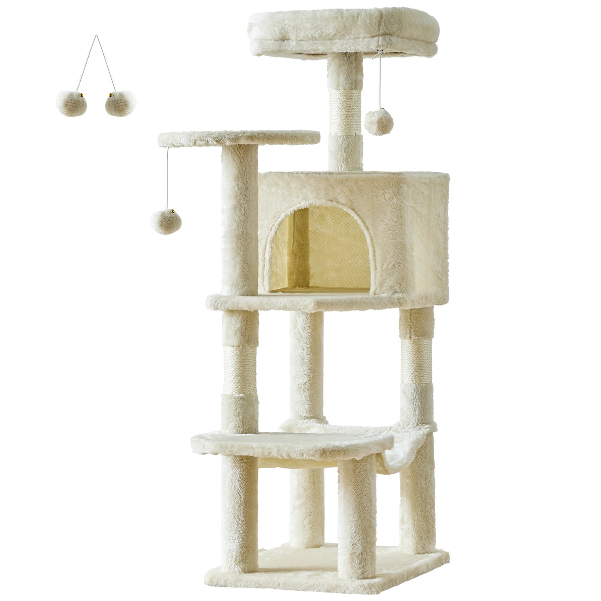 JHK Tall Cat Tree Featuring Sisal Scratching Posts And Perches