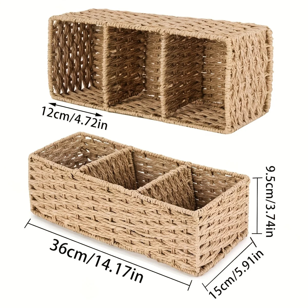 Handmade Plant Fiber Paper Rope Bathroom Tissue Storage Box